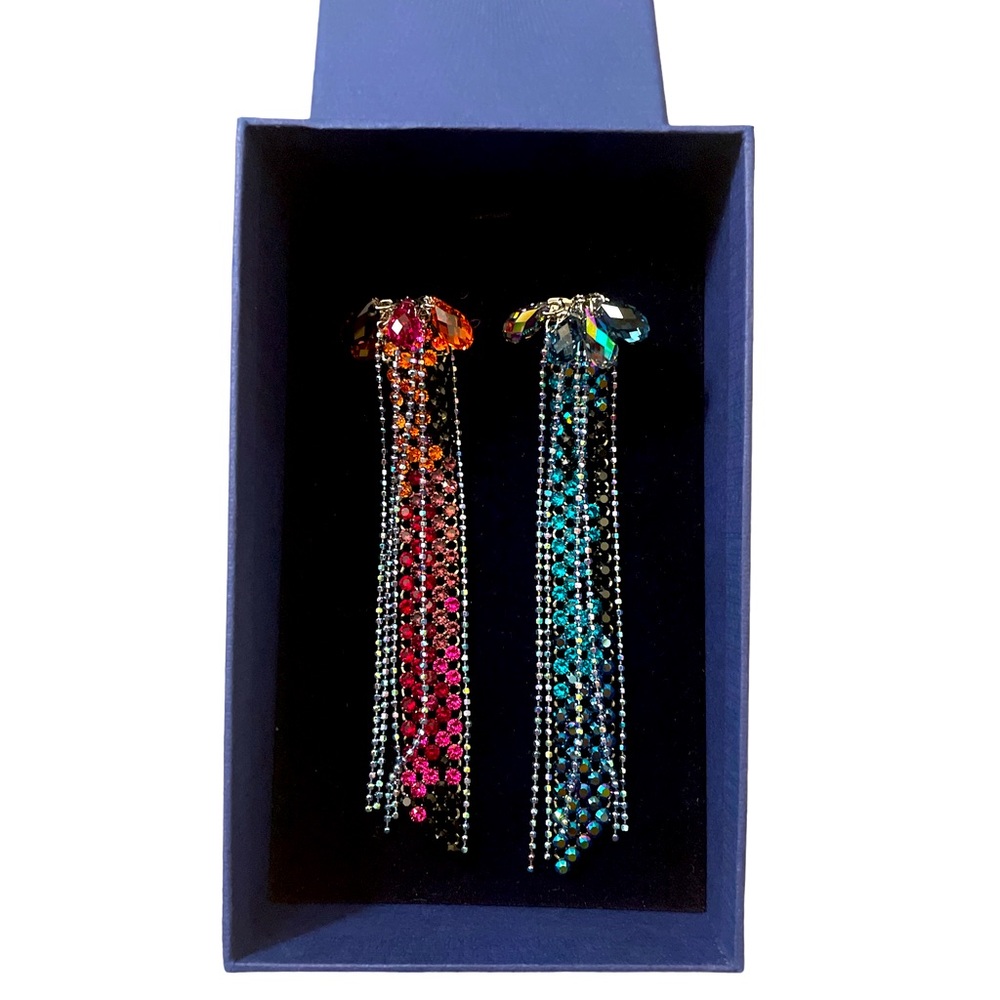 NEW & sold out - Swarovski Haute Couture colorful clip on earrings